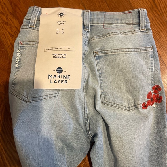 Marine Layer ladies vintage high waisted straight leg jean size 27 - Picture 5 of 5